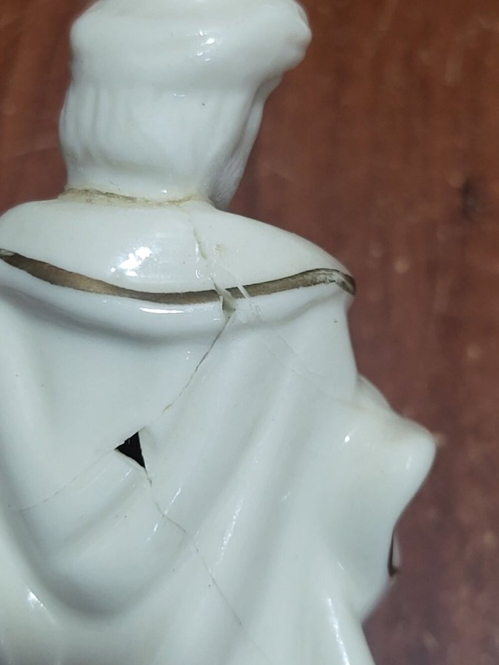 Vintage Porcelain Nativity Scene Matte White Bisque Figures Gold Trim 8 Pcs - Picture 9 of 13